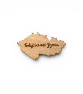 Dřevěný magnet ČR - Rokytnice